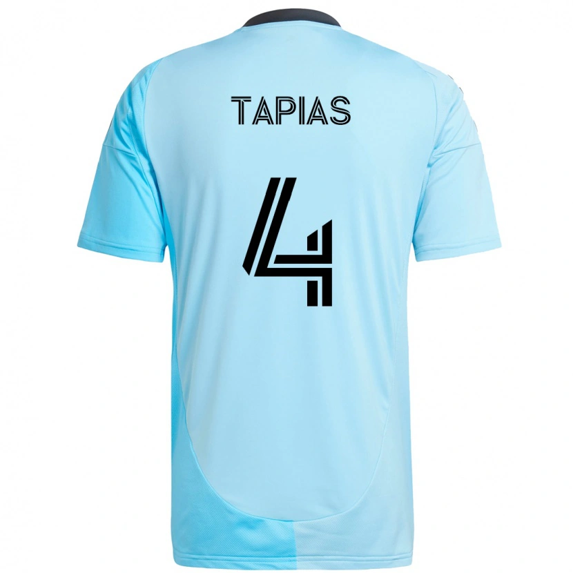 Danxen Homme Maillot Miguel Tapias #4 Noir Bleu Tenues Extérieur 2025/26 T-Shirt