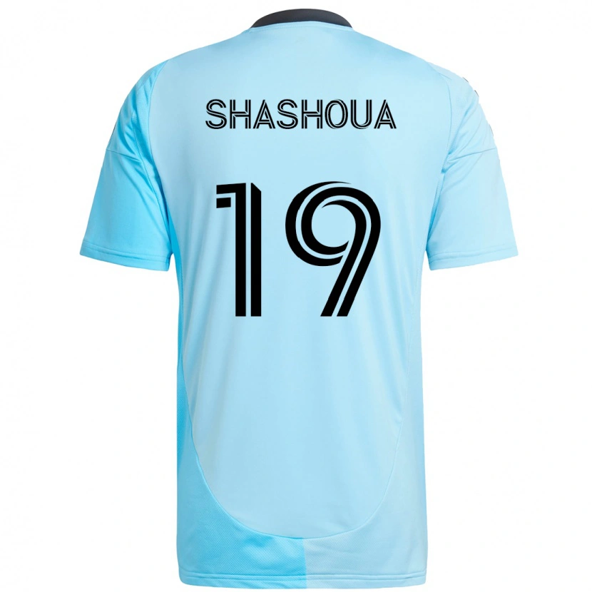 Danxen Homme Maillot Sam Shashoua #19 Noir Bleu Tenues Extérieur 2025/26 T-Shirt