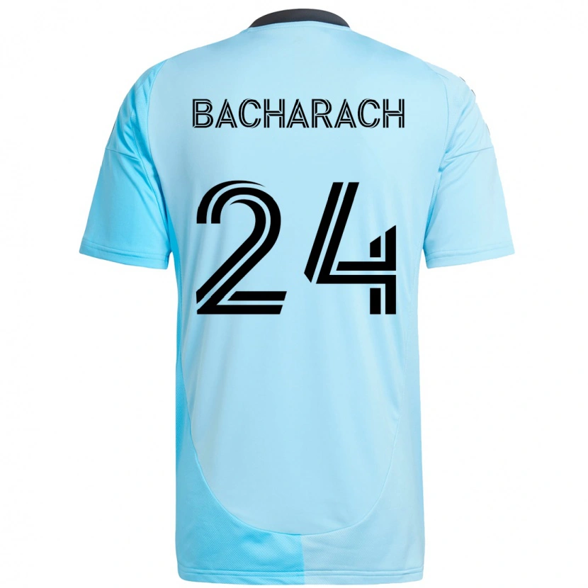 Danxen Homme Maillot Hugo Bacharach #24 Noir Bleu Tenues Extérieur 2025/26 T-Shirt