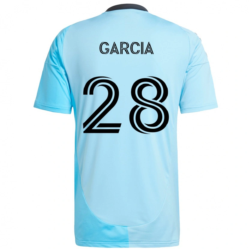 Danxen Homme Maillot Mender García #28 Noir Bleu Tenues Extérieur 2025/26 T-Shirt