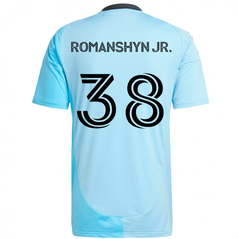 Danxen Homme Maillot Kage Romanshyn Jr. #38 Noir Bleu Tenues Extérieur 2025/26 T-Shirt