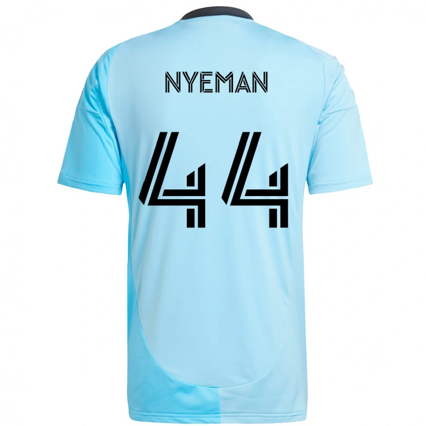 Danxen Homme Maillot Moses Nyeman #44 Noir Bleu Tenues Extérieur 2025/26 T-Shirt