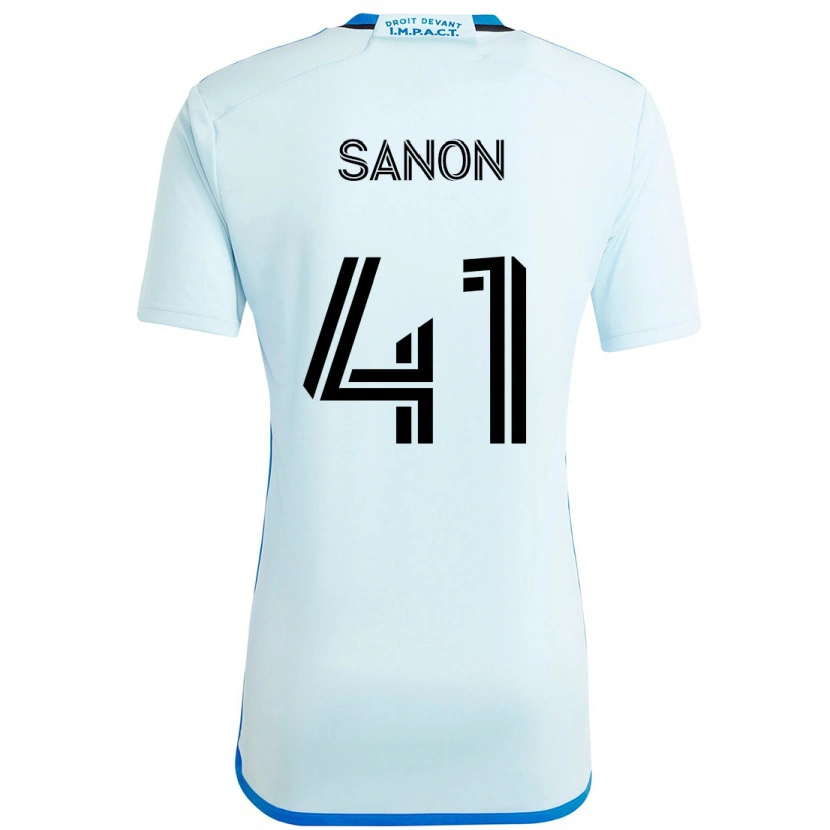 Danxen Homme Maillot Jérémy Sanon #41 Bleu Ciel Bleu Foncé Tenues Extérieur 2025/26 T-Shirt