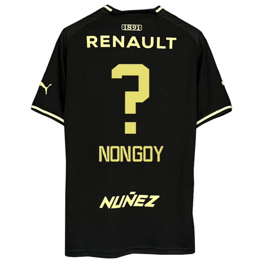 Danxen Homme Maillot Pablo Nongoy #0 Jaune Noir Tenues Extérieur 2025/26 T-Shirt