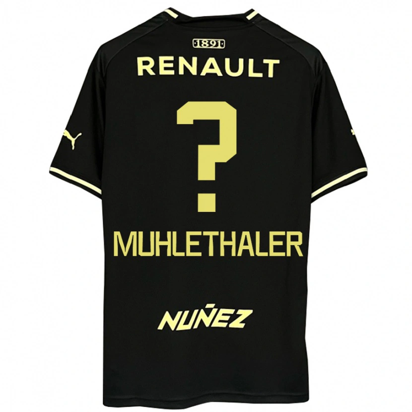 Danxen Homme Maillot Stiven Muhlethaler #0 Jaune Noir Tenues Extérieur 2025/26 T-Shirt