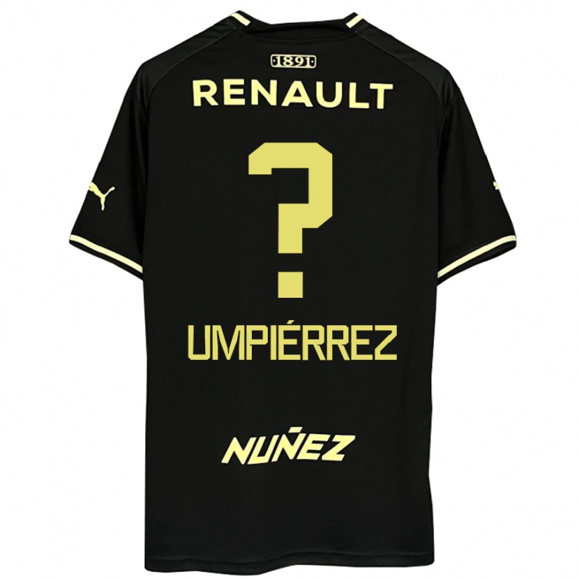 Danxen Homme Maillot Leandro Umpiérrez #0 Jaune Noir Tenues Extérieur 2025/26 T-Shirt