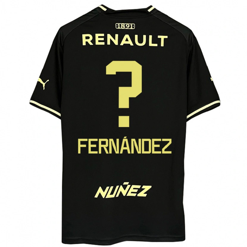 Danxen Homme Maillot Faustino Fernández #0 Jaune Noir Tenues Extérieur 2025/26 T-Shirt