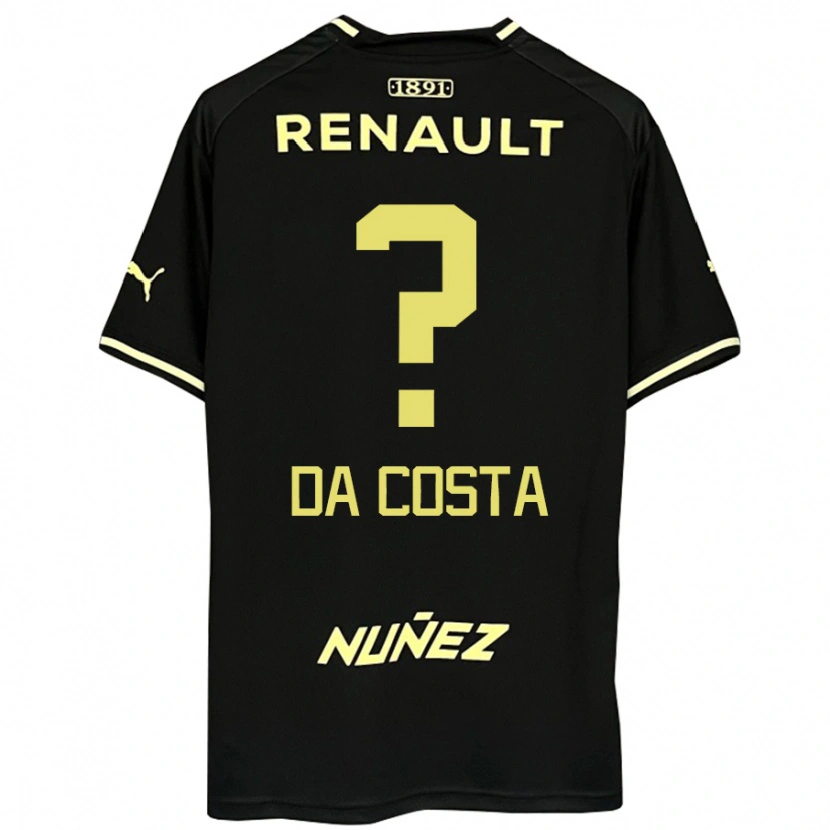 Danxen Homme Maillot Paulo Da Costa #0 Noir Jaune Tenues Extérieur 2025/26 T-Shirt