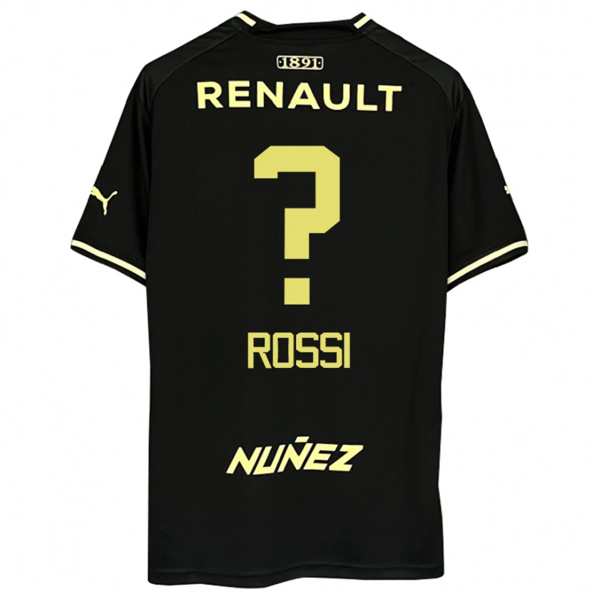 Danxen Homme Maillot Nicolás Rossi #0 Jaune Noir Tenues Extérieur 2025/26 T-Shirt