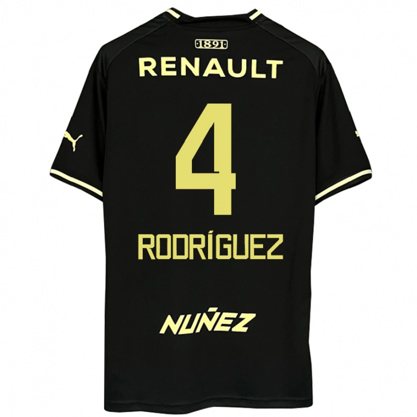 Danxen Homme Maillot Guzmán Rodríguez #4 Jaune Noir Tenues Extérieur 2025/26 T-Shirt