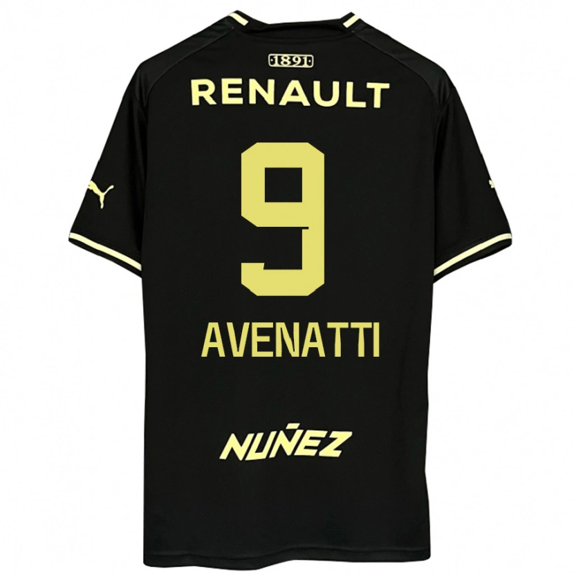 Danxen Homme Maillot Felipe Avenatti #9 Jaune Noir Tenues Extérieur 2025/26 T-Shirt