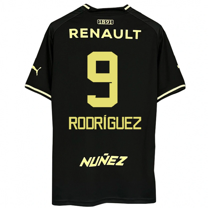 Danxen Homme Maillot Agustín Rodríguez #9 Jaune Noir Tenues Extérieur 2025/26 T-Shirt