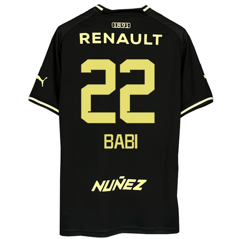 Danxen Homme Maillot Matheus Babi #22 Jaune Noir Tenues Extérieur 2025/26 T-Shirt