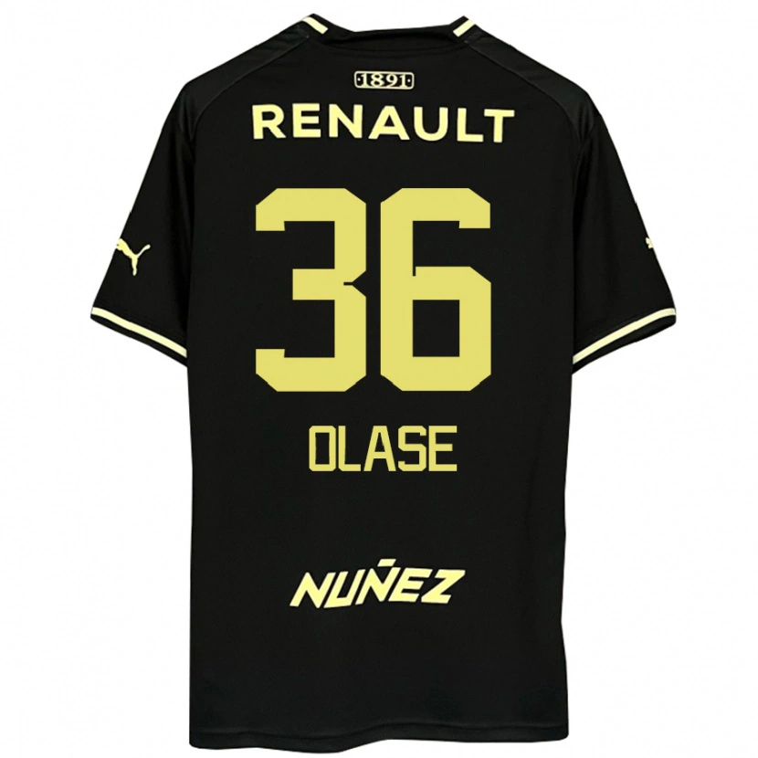 Danxen Homme Maillot Tomás Olase #36 Jaune Noir Tenues Extérieur 2025/26 T-Shirt