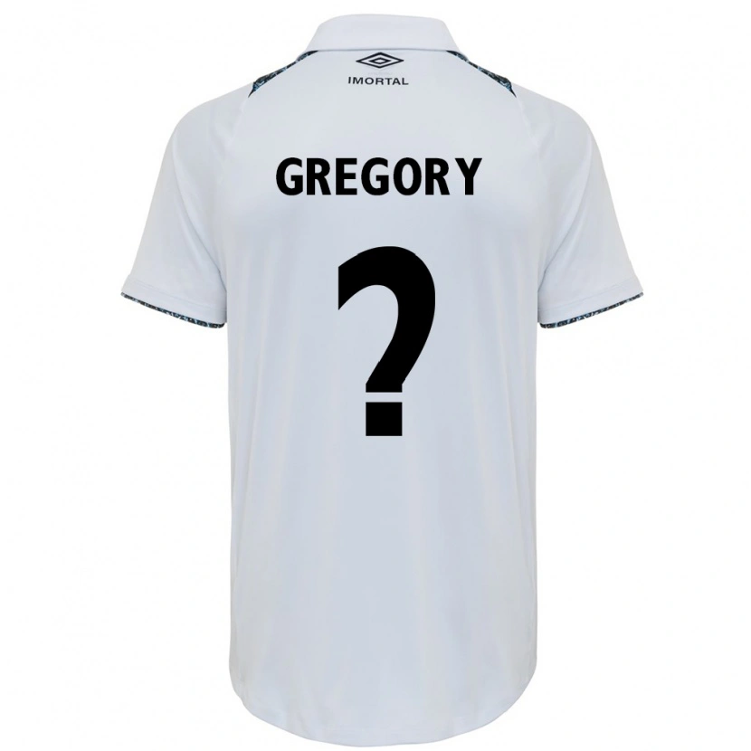 Danxen Homme Maillot Gregory #0 Blanc Bleu Tenues Extérieur 2025/26 T-Shirt
