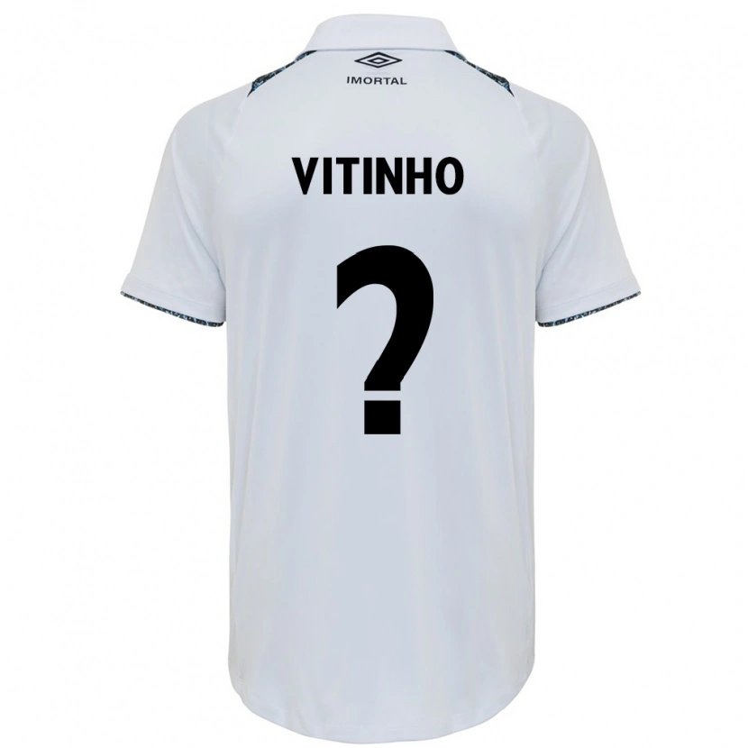 Danxen Homme Maillot Vitinho #0 Blanc Bleu Tenues Extérieur 2025/26 T-Shirt