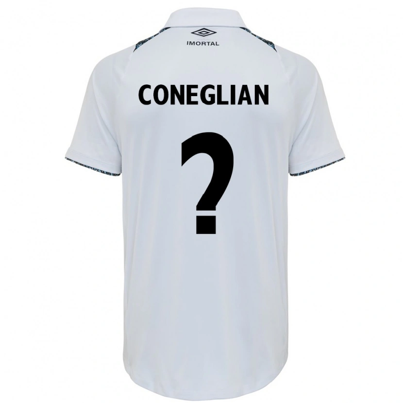 Danxen Homme Maillot Arthur Coneglian #0 Blanc Bleu Tenues Extérieur 2025/26 T-Shirt