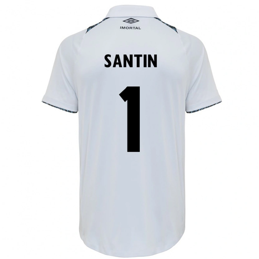 Danxen Homme Maillot Duda Santin #1 Blanc Bleu Tenues Extérieur 2025/26 T-Shirt