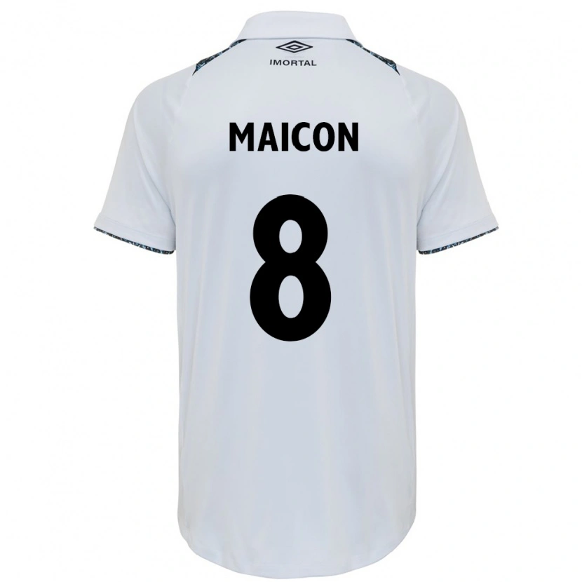 Danxen Homme Maillot Maicon #8 Blanc Bleu Tenues Extérieur 2025/26 T-Shirt