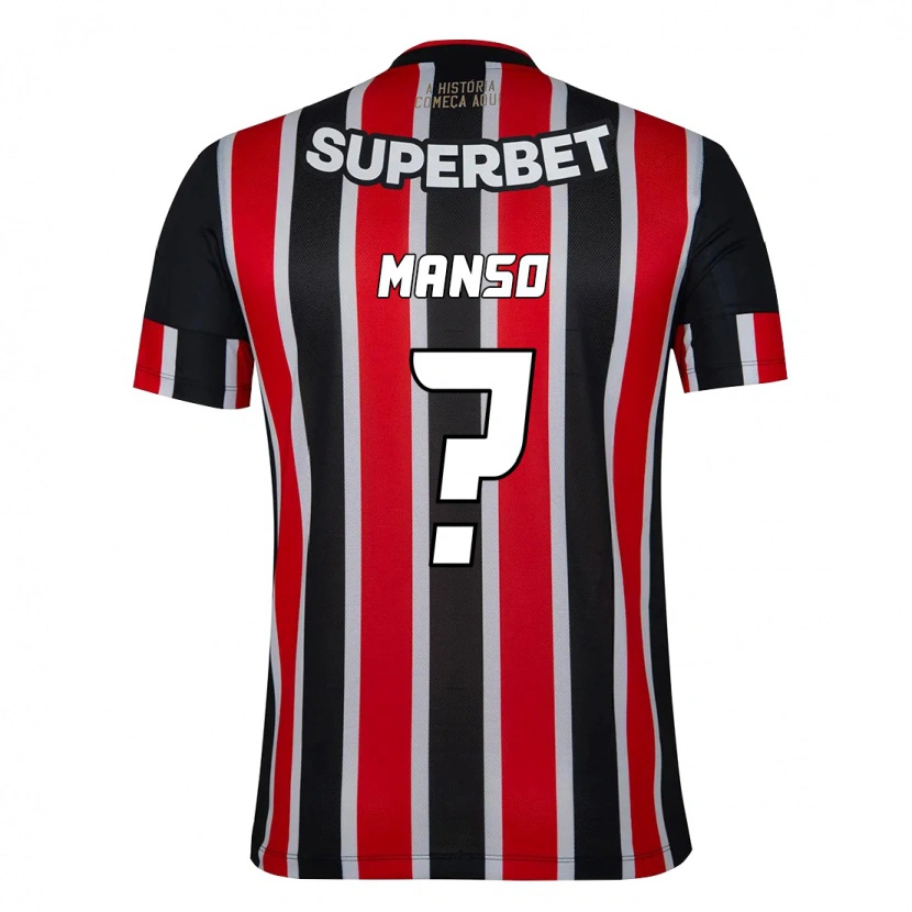 Danxen Homme Maillot Mateus Manso #0 Noir Rouge Tenues Extérieur 2025/26 T-Shirt