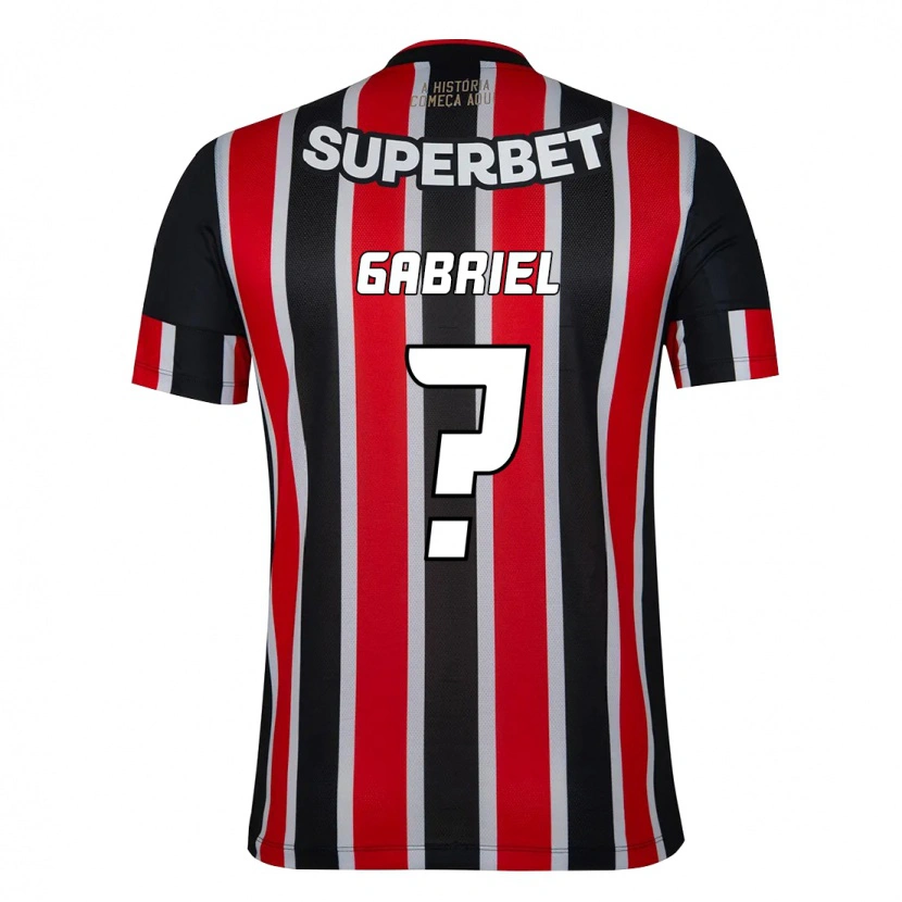 Danxen Homme Maillot Gabriel #0 Noir Rouge Tenues Extérieur 2025/26 T-Shirt