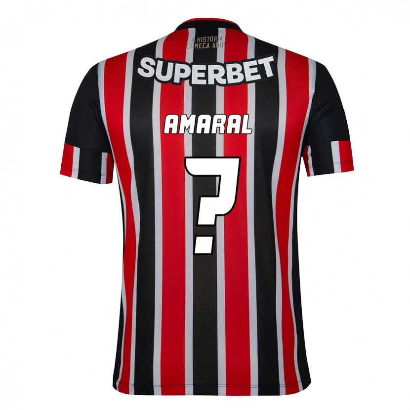 Danxen Homme Maillot Mateus Amaral #0 Noir Rouge Tenues Extérieur 2025/26 T-Shirt