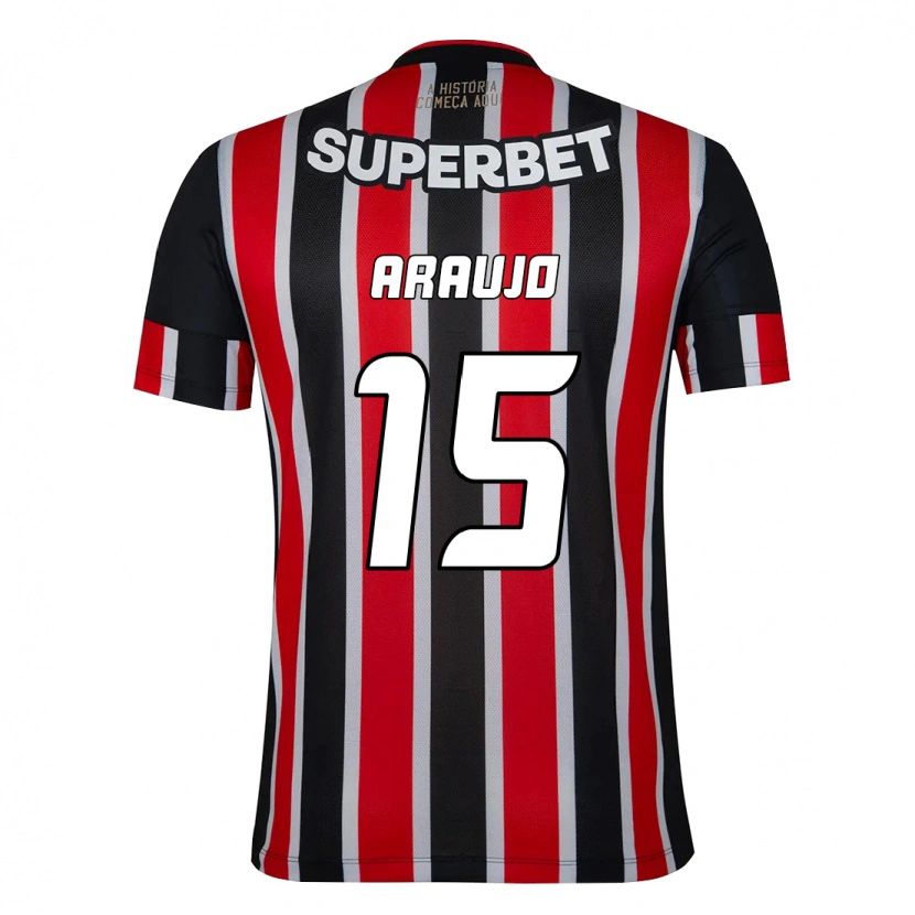 Danxen Homme Maillot Michel Araújo #15 Noir Rouge Tenues Extérieur 2025/26 T-Shirt