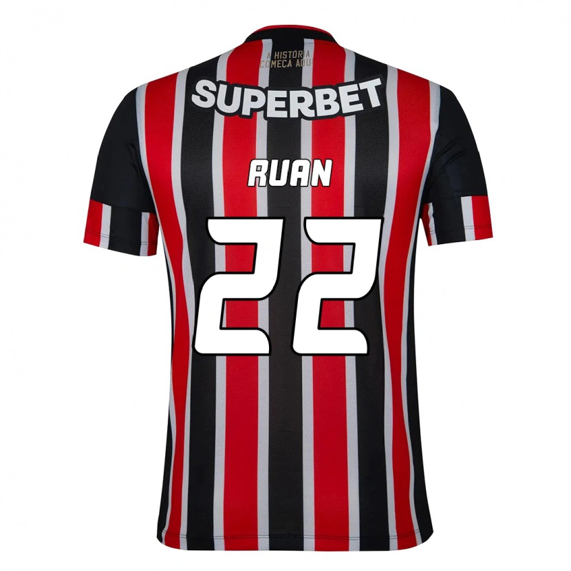 Danxen Homme Maillot Ruan #22 Noir Rouge Tenues Extérieur 2025/26 T-Shirt