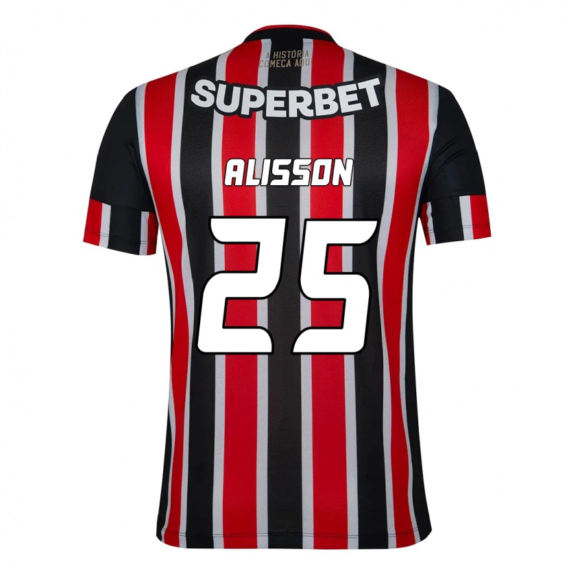 Danxen Homme Maillot Alisson #25 Noir Rouge Tenues Extérieur 2025/26 T-Shirt