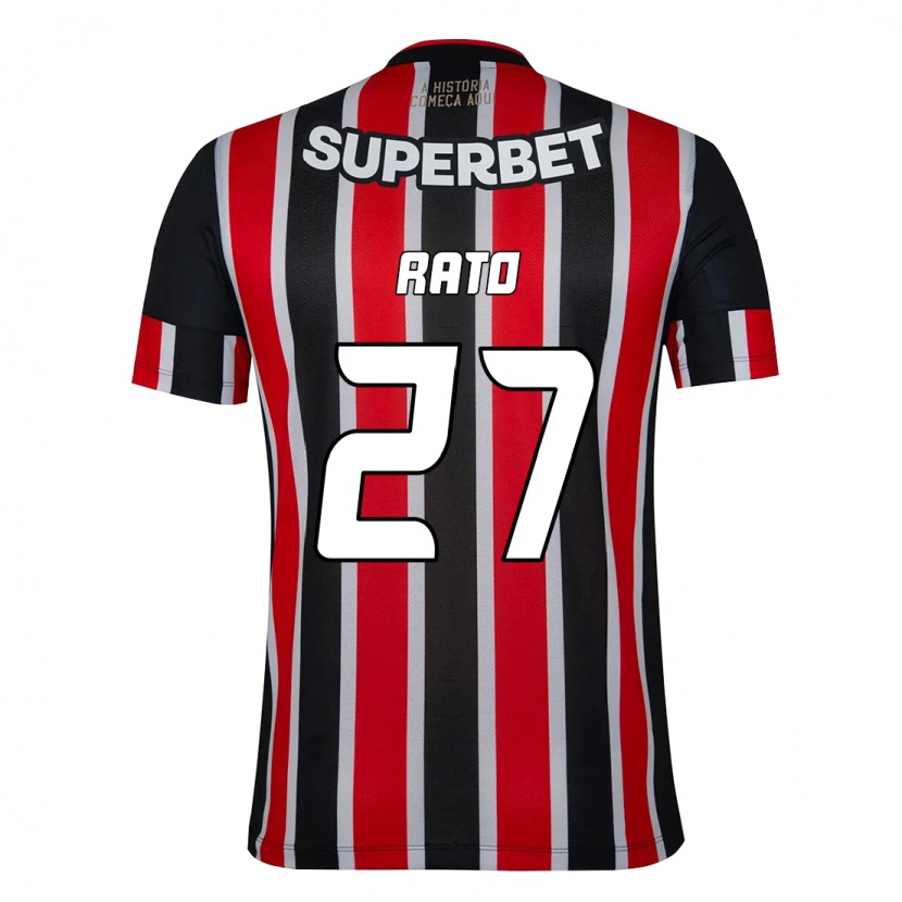 Danxen Homme Maillot Wellington Rato #27 Noir Rouge Tenues Extérieur 2025/26 T-Shirt