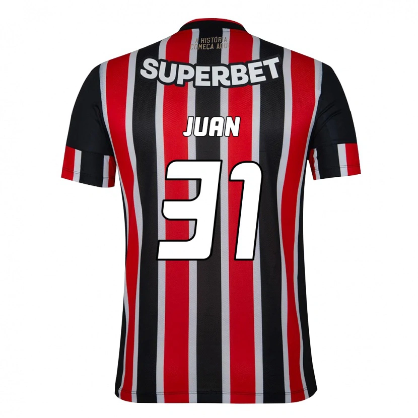 Danxen Homme Maillot Juan #31 Noir Rouge Tenues Extérieur 2025/26 T-Shirt