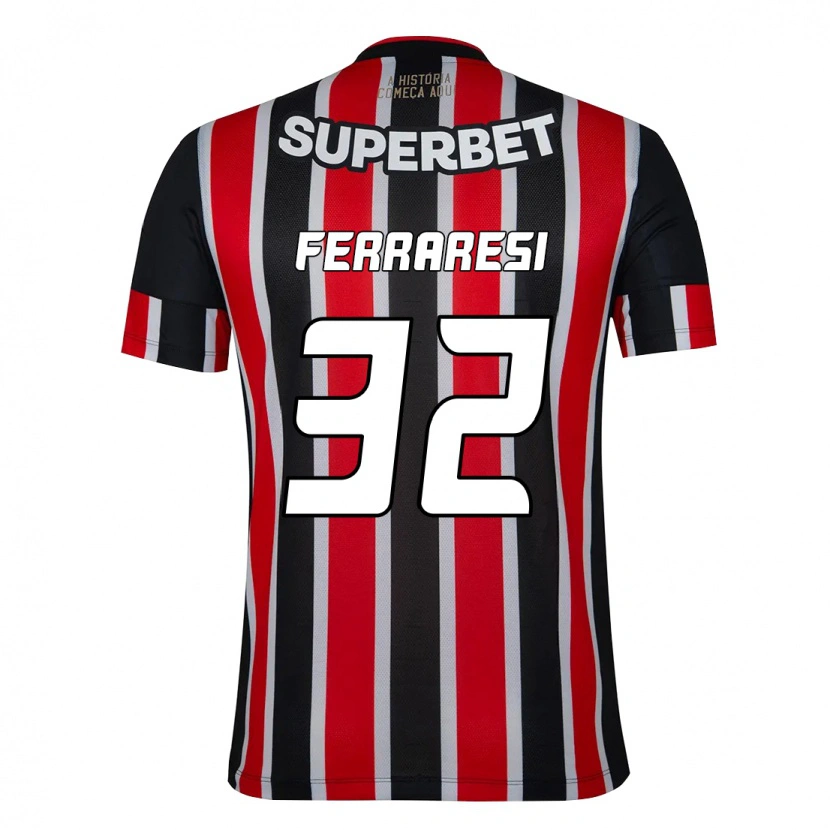 Danxen Homme Maillot Nahuel Ferraresi #32 Noir Rouge Tenues Extérieur 2025/26 T-Shirt