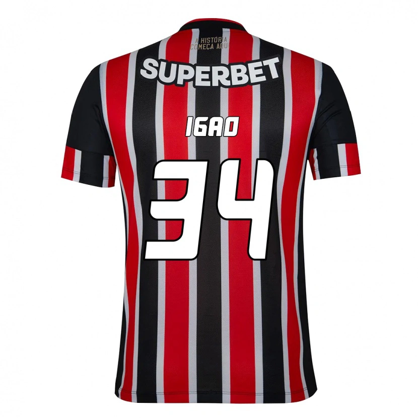 Danxen Homme Maillot Igão #34 Noir Rouge Tenues Extérieur 2025/26 T-Shirt