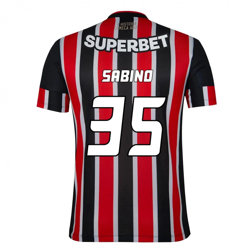 Danxen Homme Maillot Sabino #35 Noir Rouge Tenues Extérieur 2025/26 T-Shirt