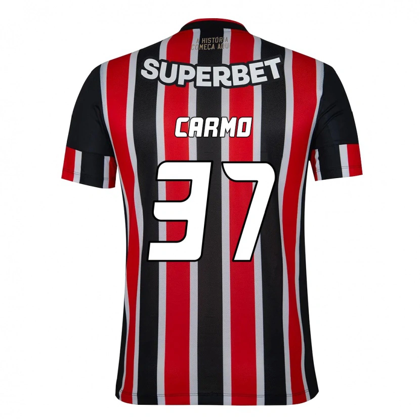Danxen Homme Maillot Henrique Carmo #37 Noir Rouge Tenues Extérieur 2025/26 T-Shirt