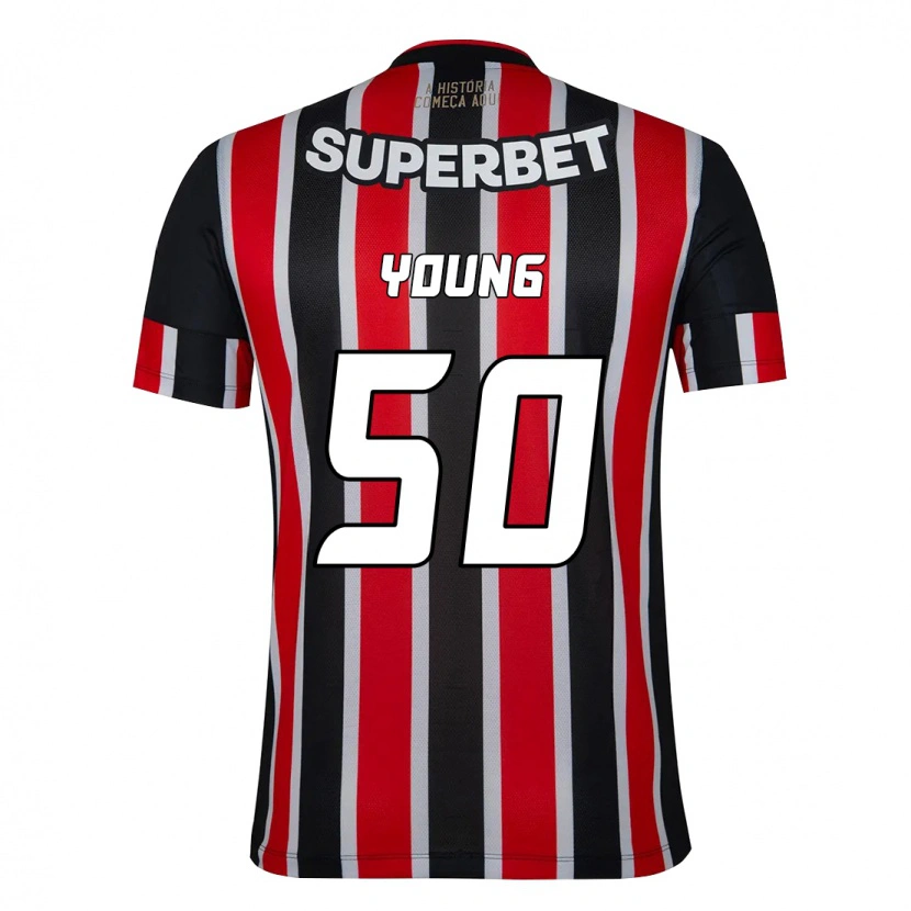 Danxen Homme Maillot Young #50 Noir Rouge Tenues Extérieur 2025/26 T-Shirt