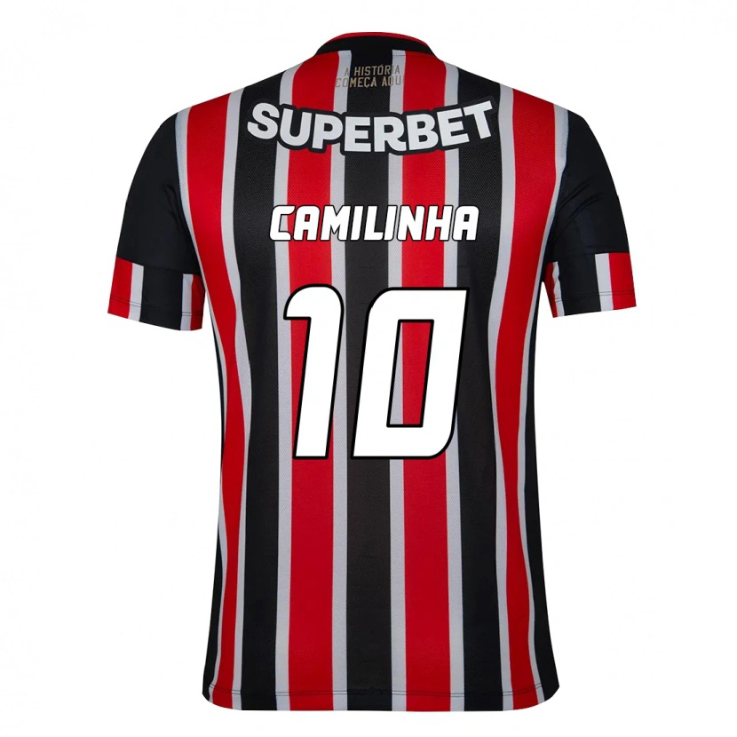 Danxen Homme Maillot Camilinha #10 Noir Rouge Tenues Extérieur 2025/26 T-Shirt