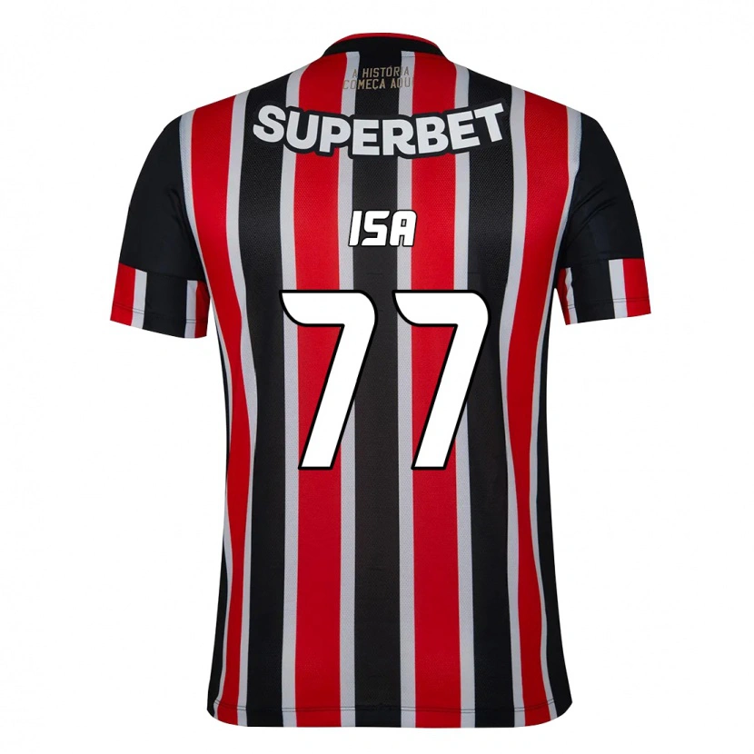Danxen Homme Maillot Isa #77 Noir Rouge Tenues Extérieur 2025/26 T-Shirt
