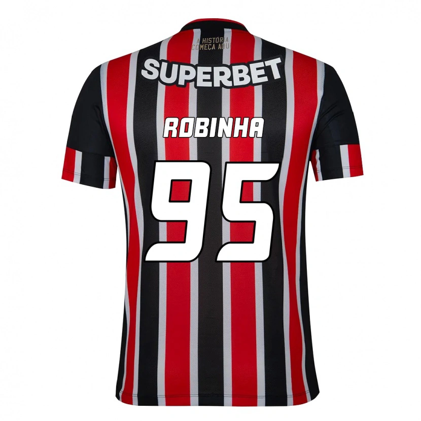 Danxen Homme Maillot Robinha #95 Noir Rouge Tenues Extérieur 2025/26 T-Shirt