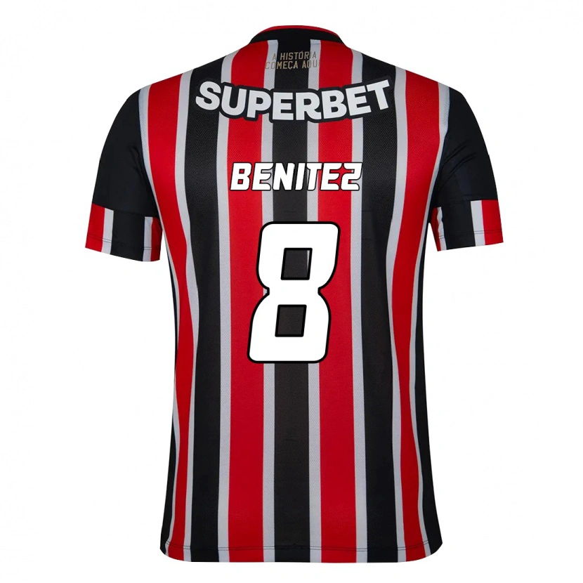 Danxen Homme Maillot Martin Benitez #8 Noir Rouge Tenues Extérieur 2025/26 T-Shirt