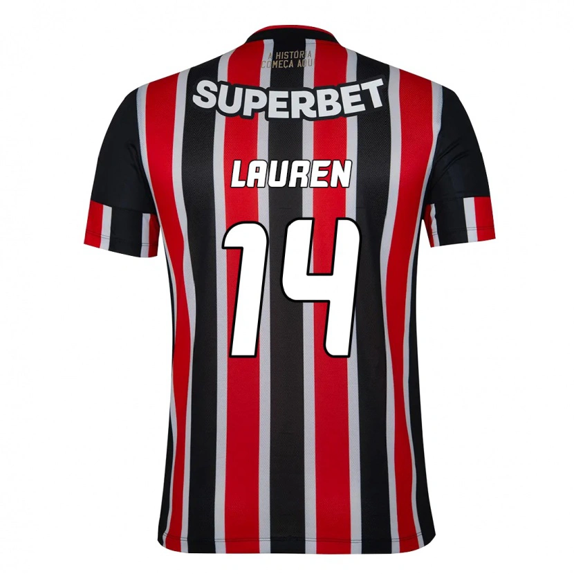 Danxen Homme Maillot Lauren #14 Noir Rouge Tenues Extérieur 2025/26 T-Shirt