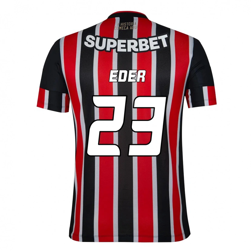 Danxen Homme Maillot Eder #23 Noir Rouge Tenues Extérieur 2025/26 T-Shirt