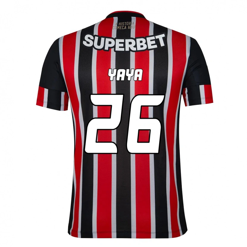 Danxen Homme Maillot Yaya #26 Noir Rouge Tenues Extérieur 2025/26 T-Shirt