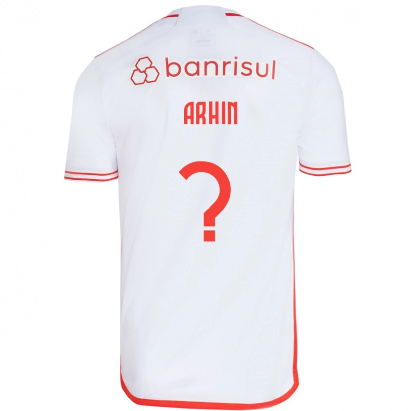 Danxen Homme Maillot Benjamin Arhin #0 Blanc Rouge Tenues Extérieur 2025/26 T-Shirt