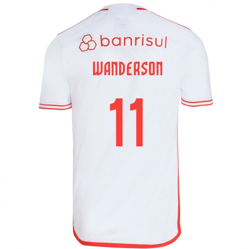 Danxen Homme Maillot Wanderson #11 Blanc Rouge Tenues Extérieur 2025/26 T-Shirt
