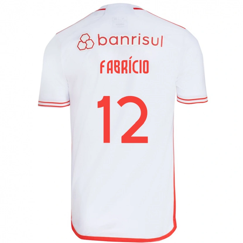 Danxen Homme Maillot Fabrício #12 Blanc Rouge Tenues Extérieur 2025/26 T-Shirt