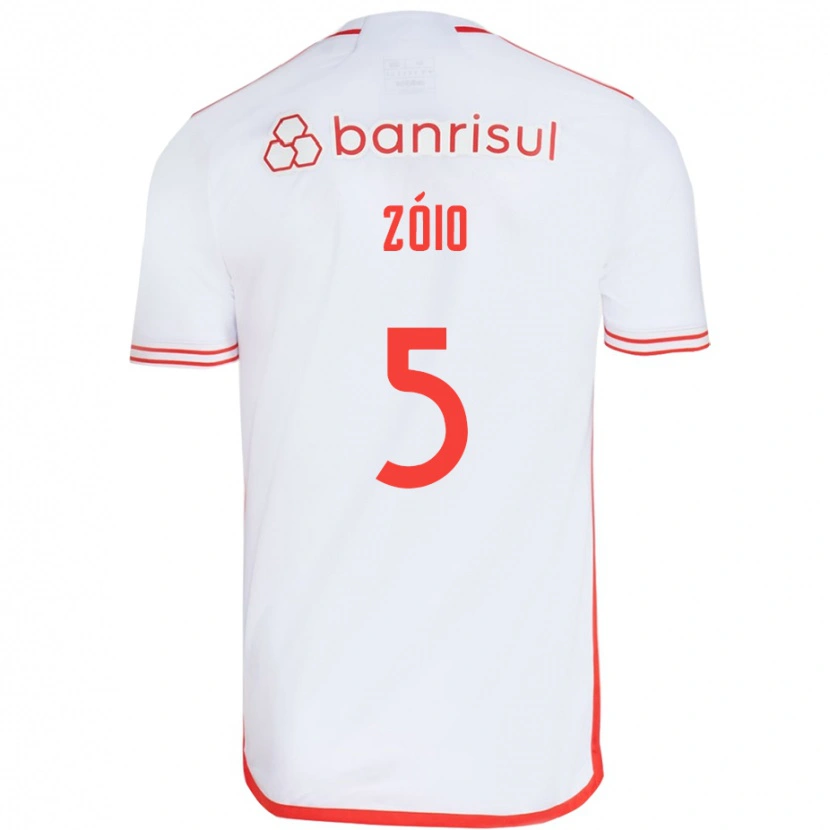 Danxen Homme Maillot Zóio #5 Blanc Rouge Tenues Extérieur 2025/26 T-Shirt