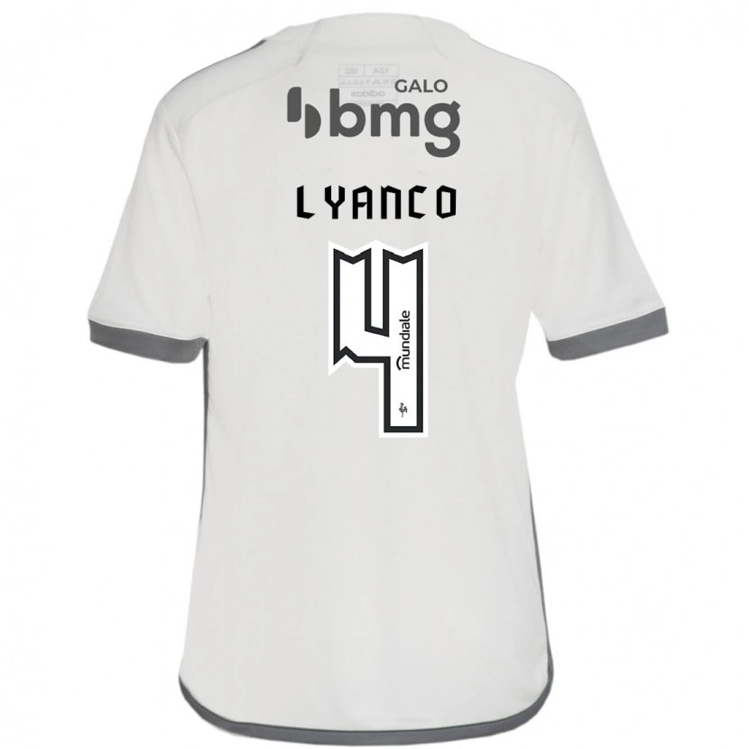 Danxen Homme Maillot Lyanco #4 Blanc Cassé Tenues Extérieur 2025/26 T-Shirt
