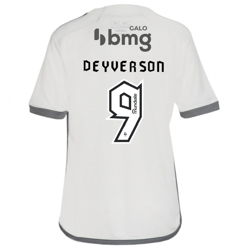 Danxen Homme Maillot Deyverson #9 Blanc Cassé Tenues Extérieur 2025/26 T-Shirt