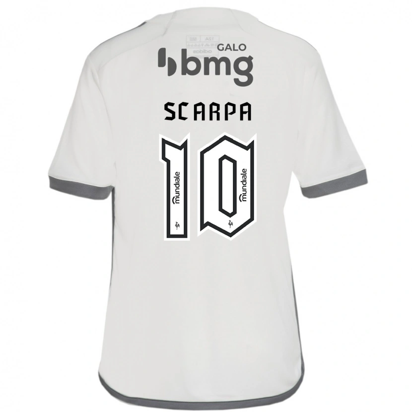 Danxen Homme Maillot Gustavo Scarpa #10 Blanc Cassé Tenues Extérieur 2025/26 T-Shirt